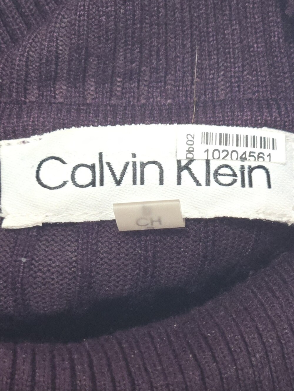 Calvin Klein Ribbed Turtleneck Sweater - Plum Festival Cocktail Buisiness Casual - Picture 2 of 13